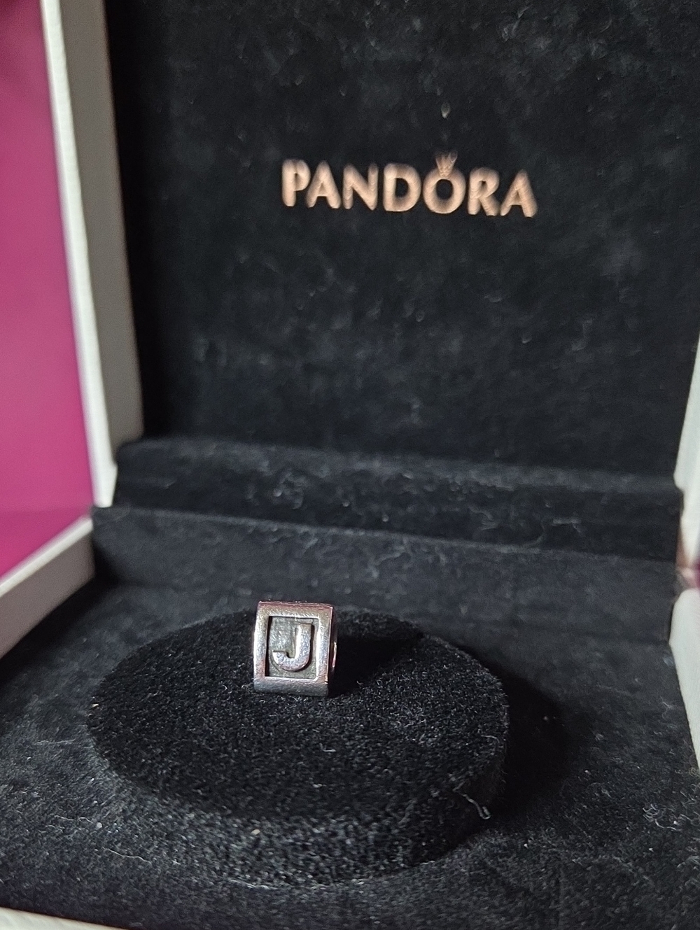 Retired Pandora "Letter J" Alphabet Cube Charm 790323J